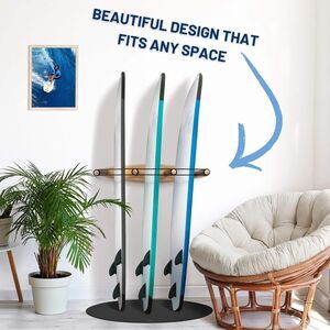 Hang 11 Vertical Surfboard Rack - Surf Racks for Wall, 3-4 boards SUP Paddle